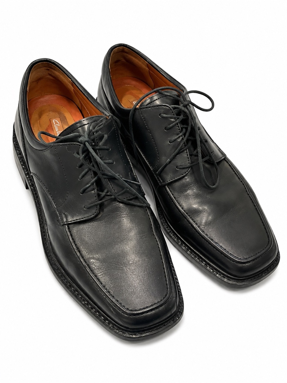 Clarks Unstructured Black Oxford Dress Shoes Men’s Comfort Cushioned Size 11 EUC